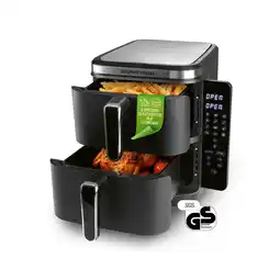 Netto Marken-Discount GOURMETmaxx Heißluft-Fritteuse Doppelkorb vertikal 2x 5,5l 2600W schwarz Angebot