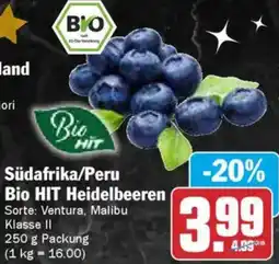 AEZ Südafrika/Peru Bio HIT Heidelbeeren Angebot