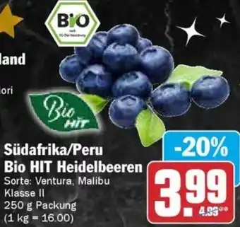AEZ Südafrika/Peru Bio HIT Heidelbeeren Angebot