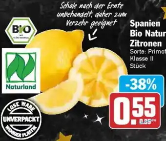 AEZ Spanien Bio Naturland Zitronen Angebot