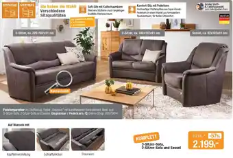 Opti Wohnwelt 3-Sitzer-Sofa, 2-Sitzer-Sofa und Sessel Angebot