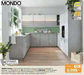 Opti Wohnwelt MONDO U-Küche Angebot