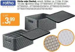 Opti Wohnwelt rotho Körbe oder Deckel Angebot