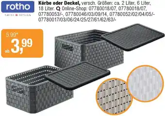 Opti Wohnwelt rotho Körbe oder Deckel Angebot