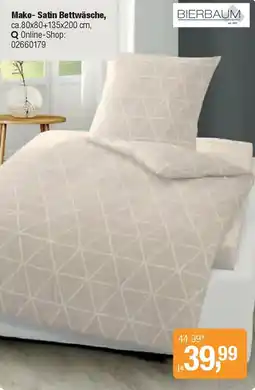 Opti Wohnwelt BIERBAUM Mako-Satin Bettwäsche Angebot
