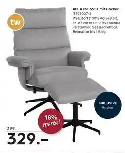 Möbel Buss RELAXSESSEL mit Hocker Angebot