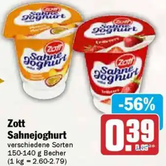 AEZ Zott Sahnejoghurt Angebot