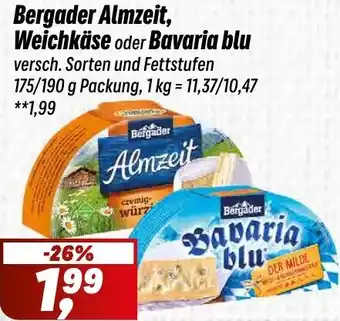 Simmel Bergader Almzeit, Weichkäse oder Bavaria blu Angebot