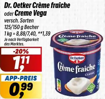 Simmel Dr. Oetker Crème fraîche oder Creme Vega Angebot