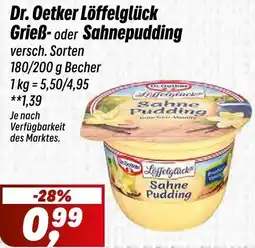 Simmel Dr. Oetker Löffelglück Grieß-oder Sahnepudding Angebot