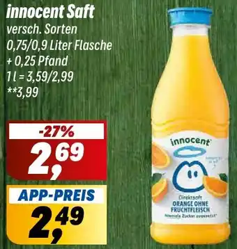 Simmel innocent Saft Angebot