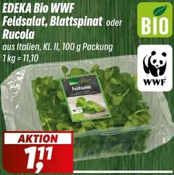 Simmel EDEKA Bio WWF Feldsalat, Blattspinat oder Rucola Angebot
