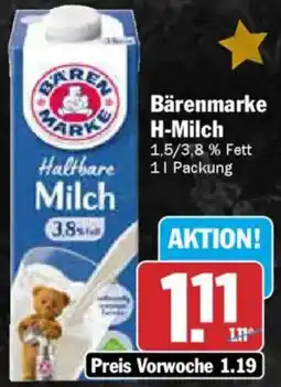 AEZ Bärenmarke H-Milch Angebot