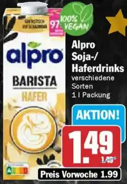 AEZ Alpro Soja/ Haferdrinks Angebot