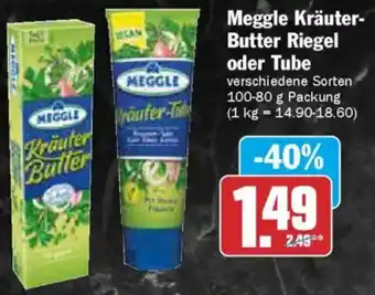 AEZ Meggle Kräuter Butter Riegel oder Tube Angebot