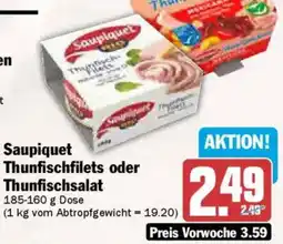 AEZ Saupiquet Thunfischfilets oder Thunfischsalat Angebot