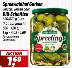 Simmel Spreewaldhof Gurken oder Dill-Schnitten Angebot