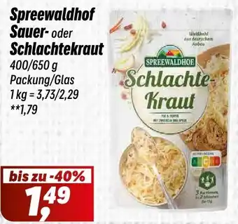 Simmel Spreewaldhof Sauer- oder Schlachtekraut Angebot