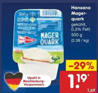 Netto Marken-Discount Hansano magerquark Angebot