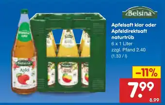 Netto Marken-Discount Belsina apfelsaft klar Angebot