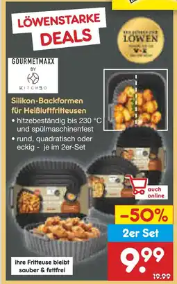 Netto Marken-Discount Gourmetmaxx silikon-backformen für heißluftfritteusen Angebot