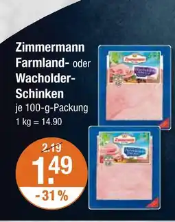 V Markt Zimmermann farmland-schinken Angebot