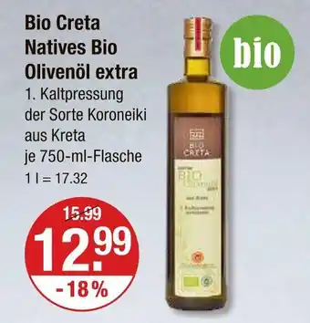 V Markt Bio creta natives bio olivenöl extra Angebot