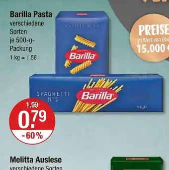 V Markt Barilla pasta Angebot