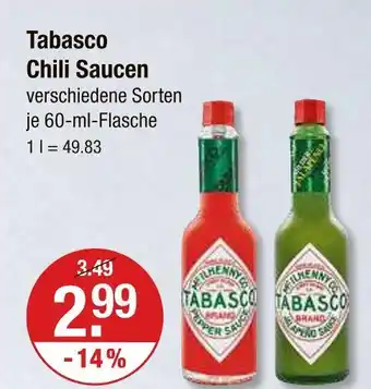 V Markt Tabasco chili saucen Angebot