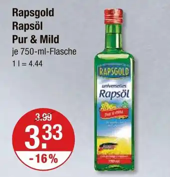 V Markt Rapsgold rapsöl pur & mild Angebot