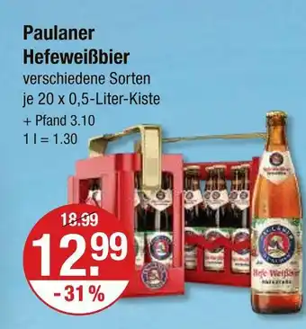 V Markt Paulaner hefeweißbier Angebot