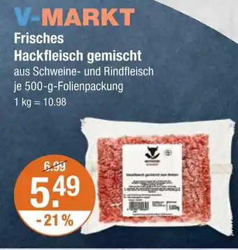 V Markt V-markt frisches hackfleisch gemischt Angebot