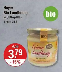 V Markt Hoyer bio landhonig Angebot