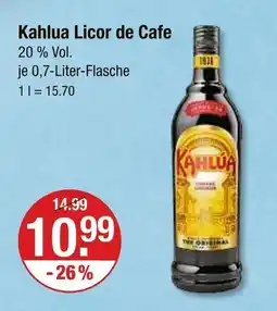 V Markt Kahlua licor de cafe Angebot