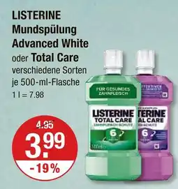 V Markt Listerine mundspülung advanced white Angebot