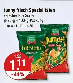 V Markt Funny frisch frit sticks ungarisch Angebot