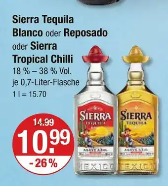 V Markt Sierra tequila blanco Angebot