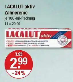 V Markt Lacalut aktiv zahncreme Angebot