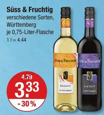V Markt Süss & fruchtig riesling württemberg Angebot