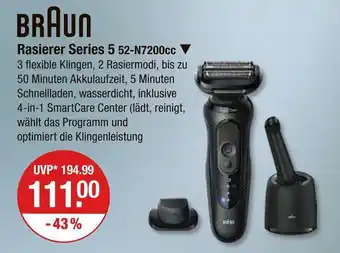 V Markt Braun rasierer series 5 52-n7200cc Angebot