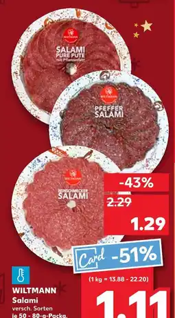 Kaufland Wiltmann salami pure pute Angebot