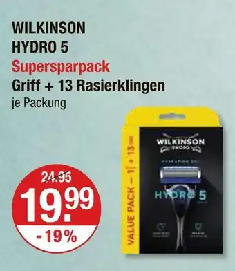 V Markt Wilkinson hydro 5 supersparpack Angebot