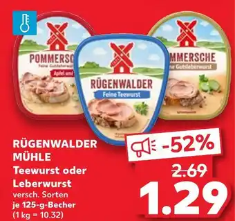 Kaufland Rügenwalder mühle teewurst Angebot