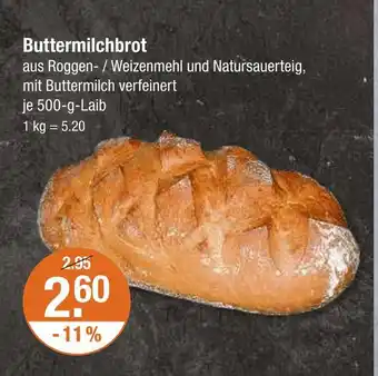 V Markt Buttermilchbrot Angebot
