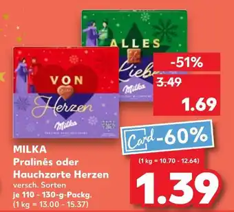Kaufland Milka pralinés Angebot