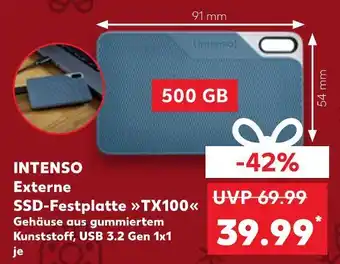 Kaufland Intenso externe ssd-festplatte tx100 Angebot