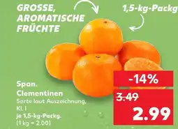 Kaufland Span. clementinen Angebot
