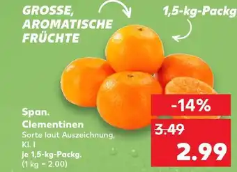 Kaufland Span. clementinen Angebot