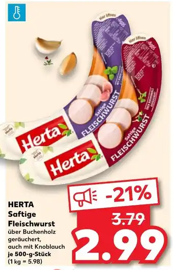 Kaufland Herta saftige fleischwurst Angebot