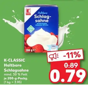 Kaufland K-classic haltbare schlagsahne Angebot